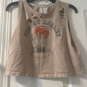 Desert Dreams Tan Crop Top